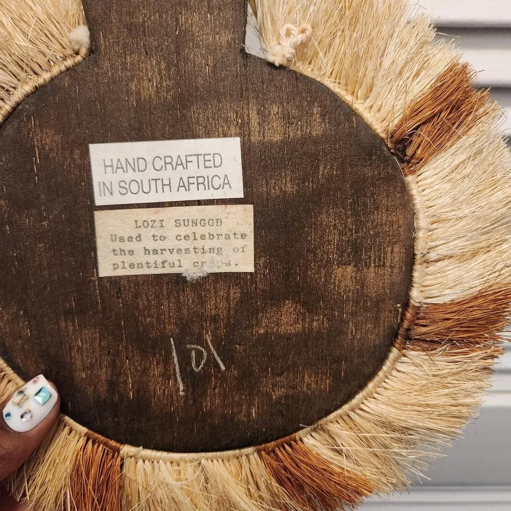 Handcrafted South African Lozi‎ Sungod wall decor